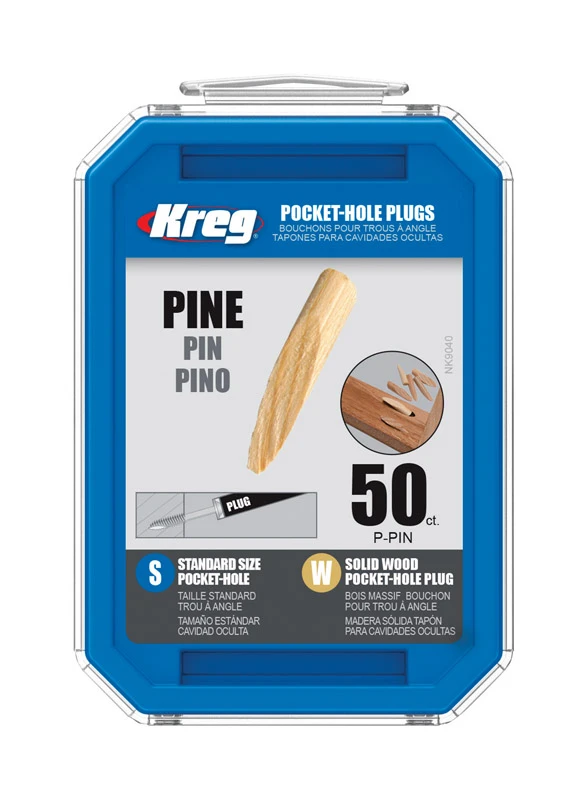 Kreg Round Pine Pocket-Hole Plug .375 in. Dia. x 1.875 in. L 50 pk