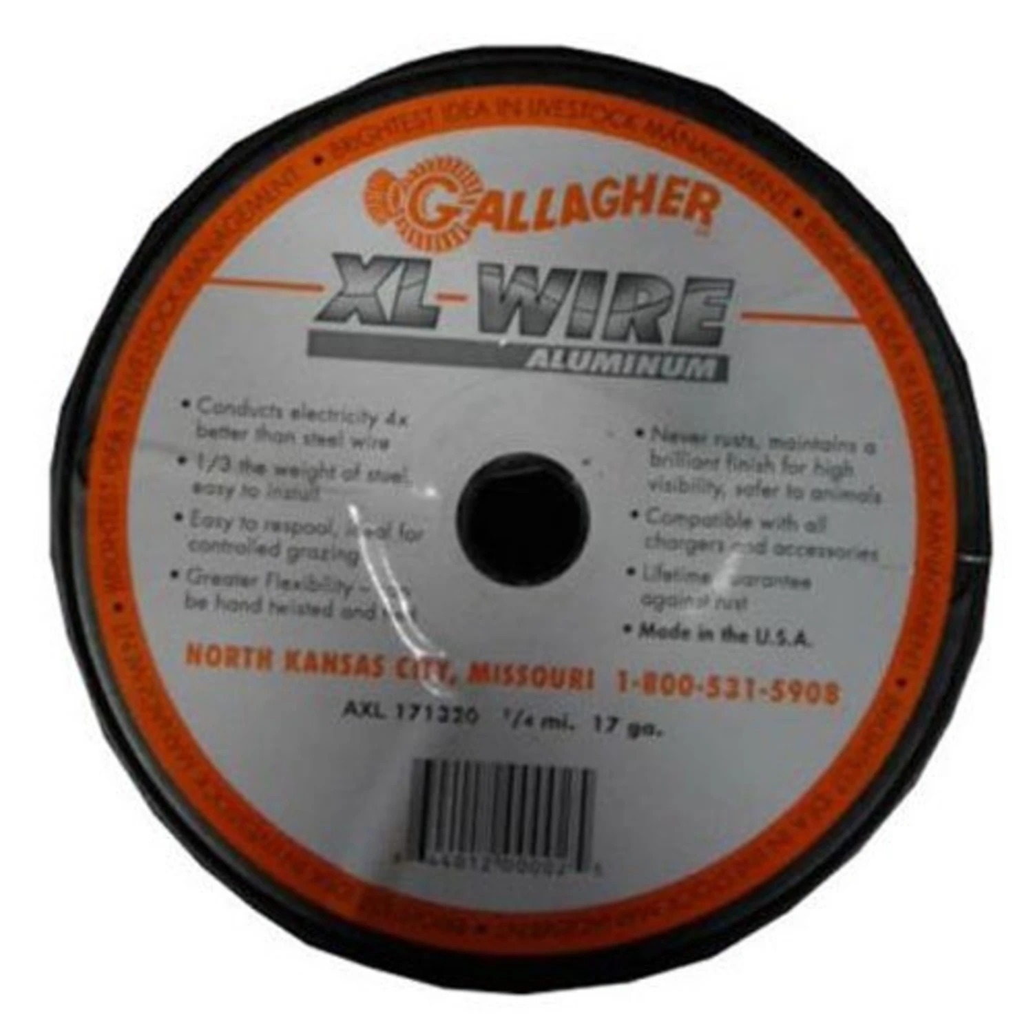 17 Gauge Aluminum Electric Fence Wire 1320 Ft. Silver Axl171320