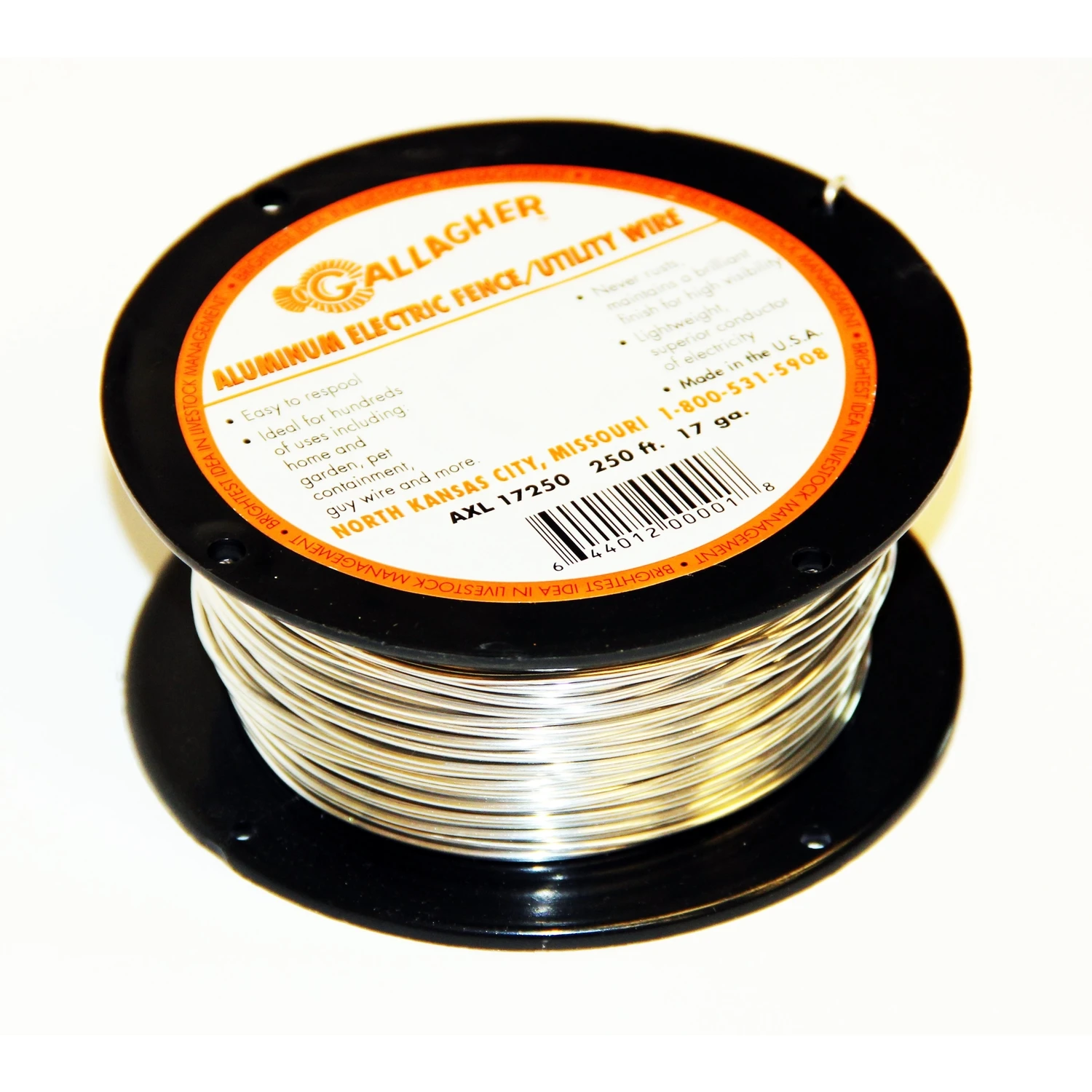 17 Gauge Aluminum Electric Fence Wire 250 Ft. Silver - Model Axl17250