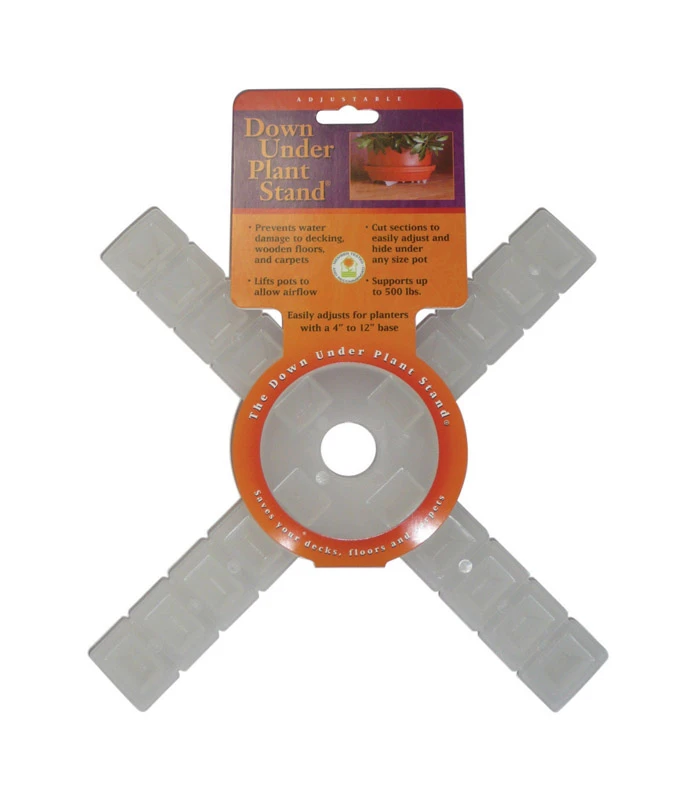 Decksaver 1 In. H X 12 In. W X 12 In. D Plastic Planter Trivet Clear