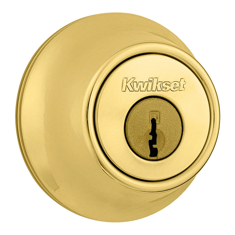 Mobile Home Polished Brass Single Cylinder Deadbolt 660m 3