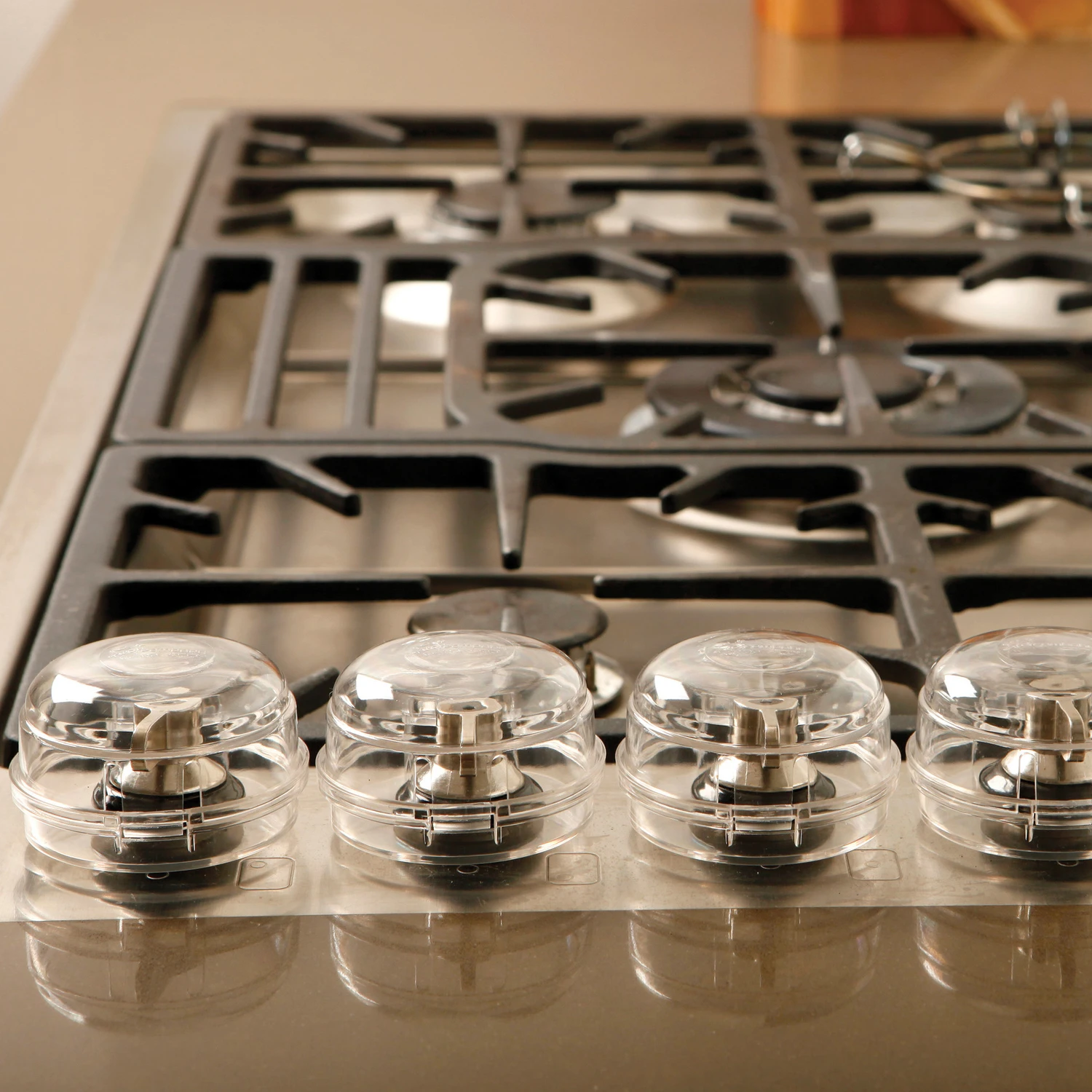 Clear Plastic Stove Knob Covers 5 Pk, Heatproof, Easy Install, Model L730a