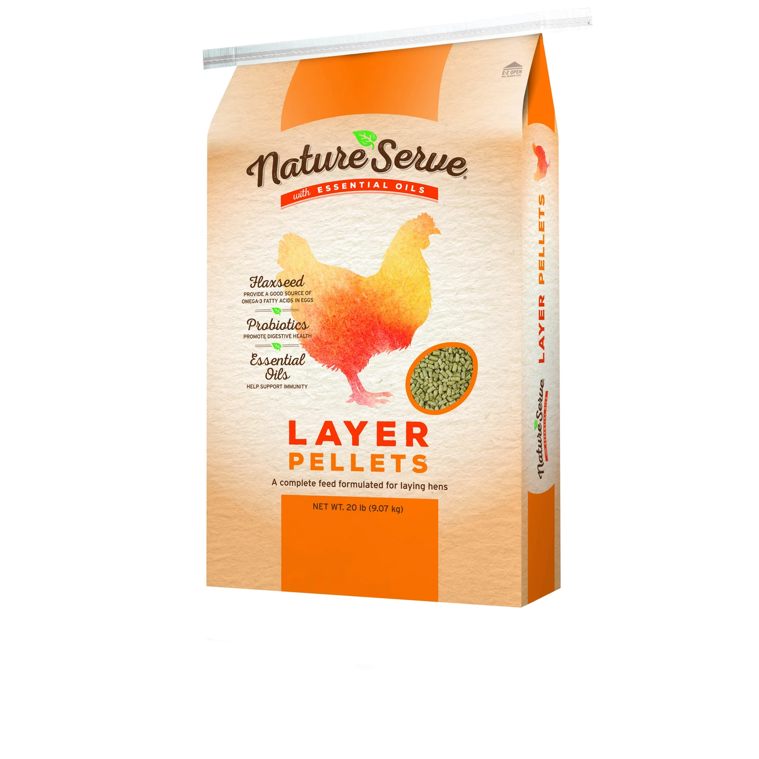 Layer Feed Pellets For Poultry 20 Lb - Complete Nutrition With Essential Oils