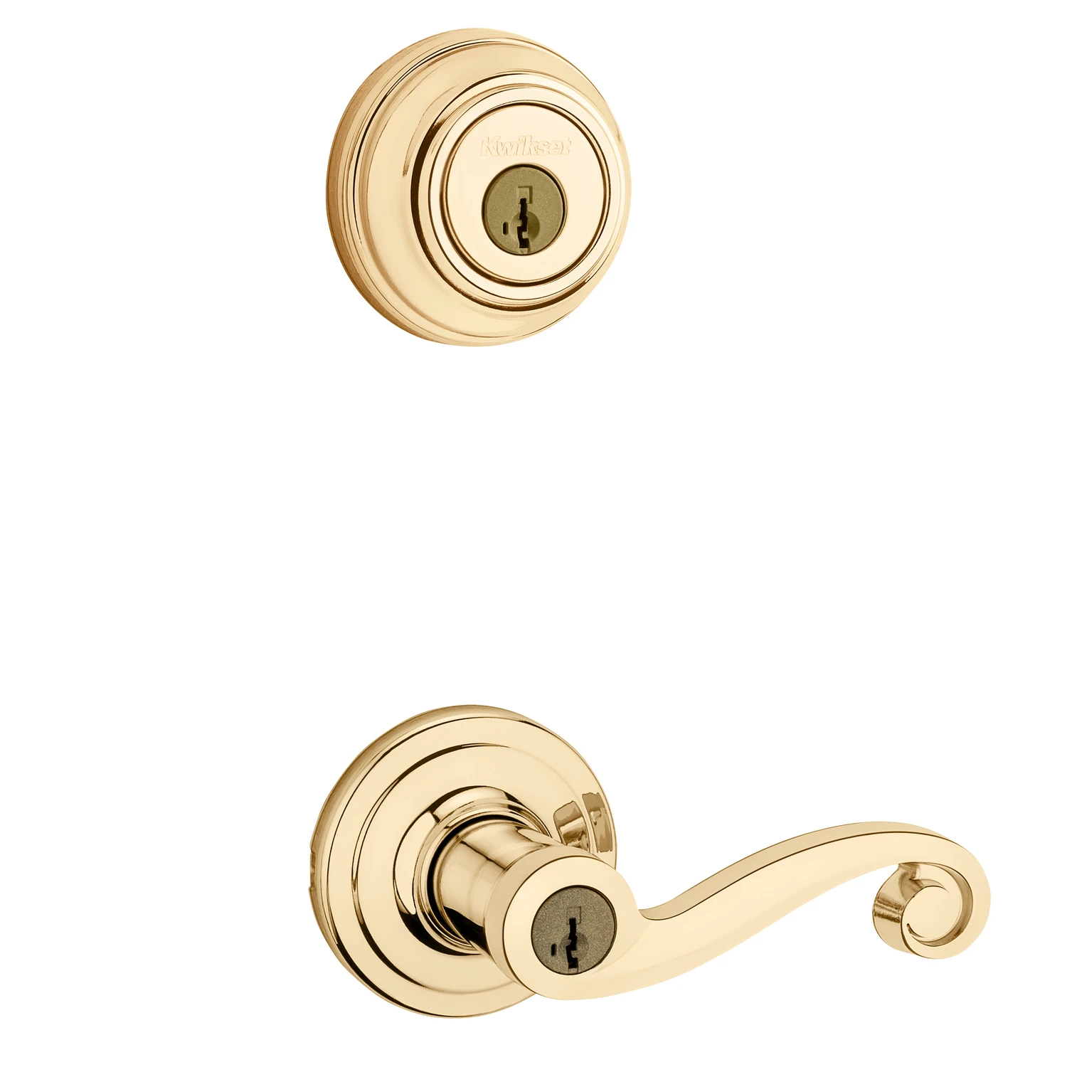 Signature Brass Lido Universal Entry Door Lever with SmartKey Security and Easy Re-Keying