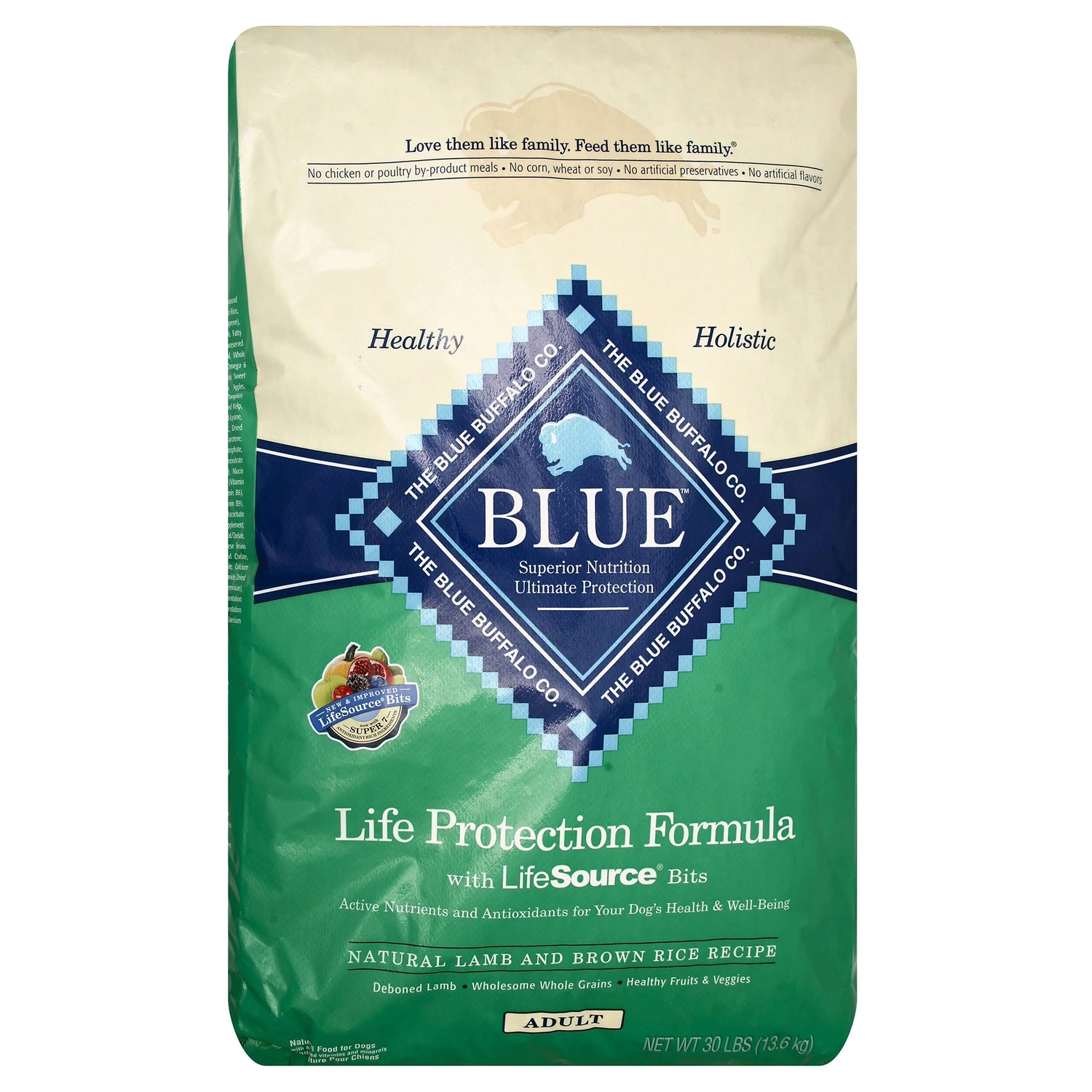 Dry Dog Food Lamb and Rice Formula 30 Pounds Bag