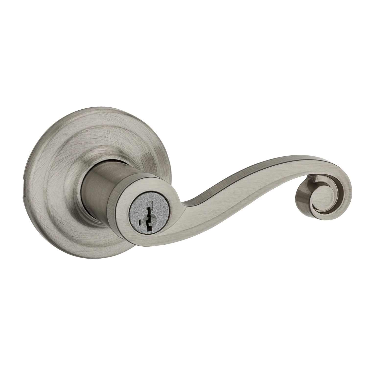 Signature Series Satin Nickel Lido Entry Door Lever With Smartkey Technology