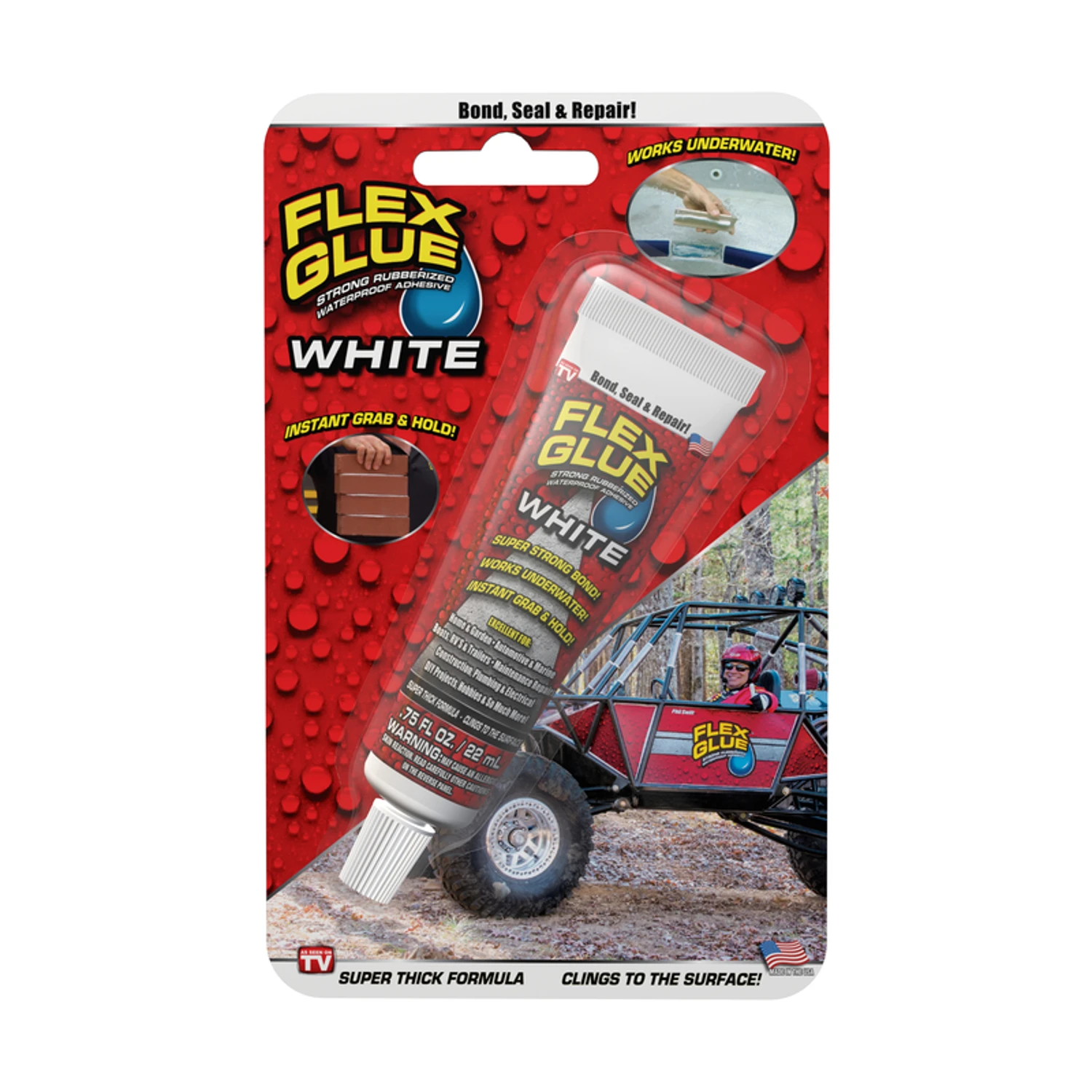 Flex Glue 0.75 Oz. White Multi-purpose Waterproof Adhesive - Model Gfswhtmini