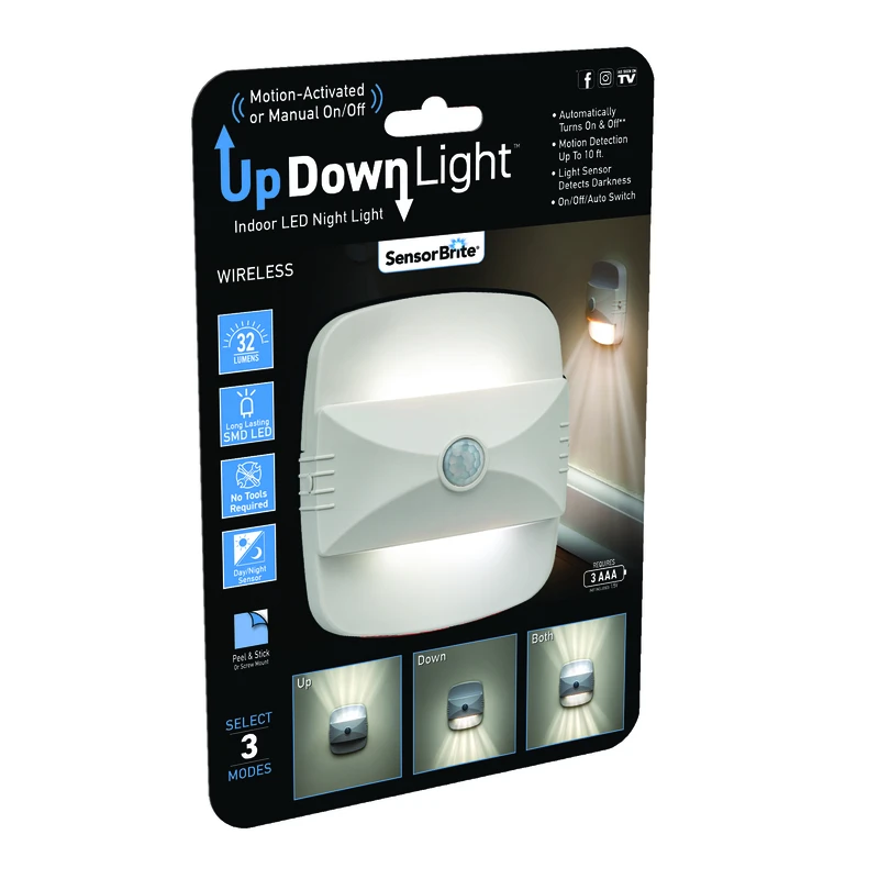 Updown Wireless Motion Activated Led Night Light, Model Sbud-cd6