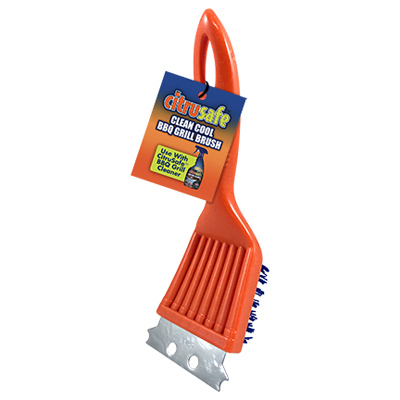 Grill Brush with Durable Nylon Bristles, 6 Inch Handle for Easy Cleaning
