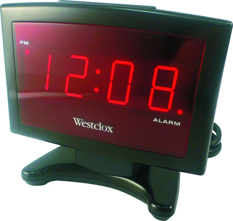 2.25 In. Black Digital Alarm Clock With Led Display