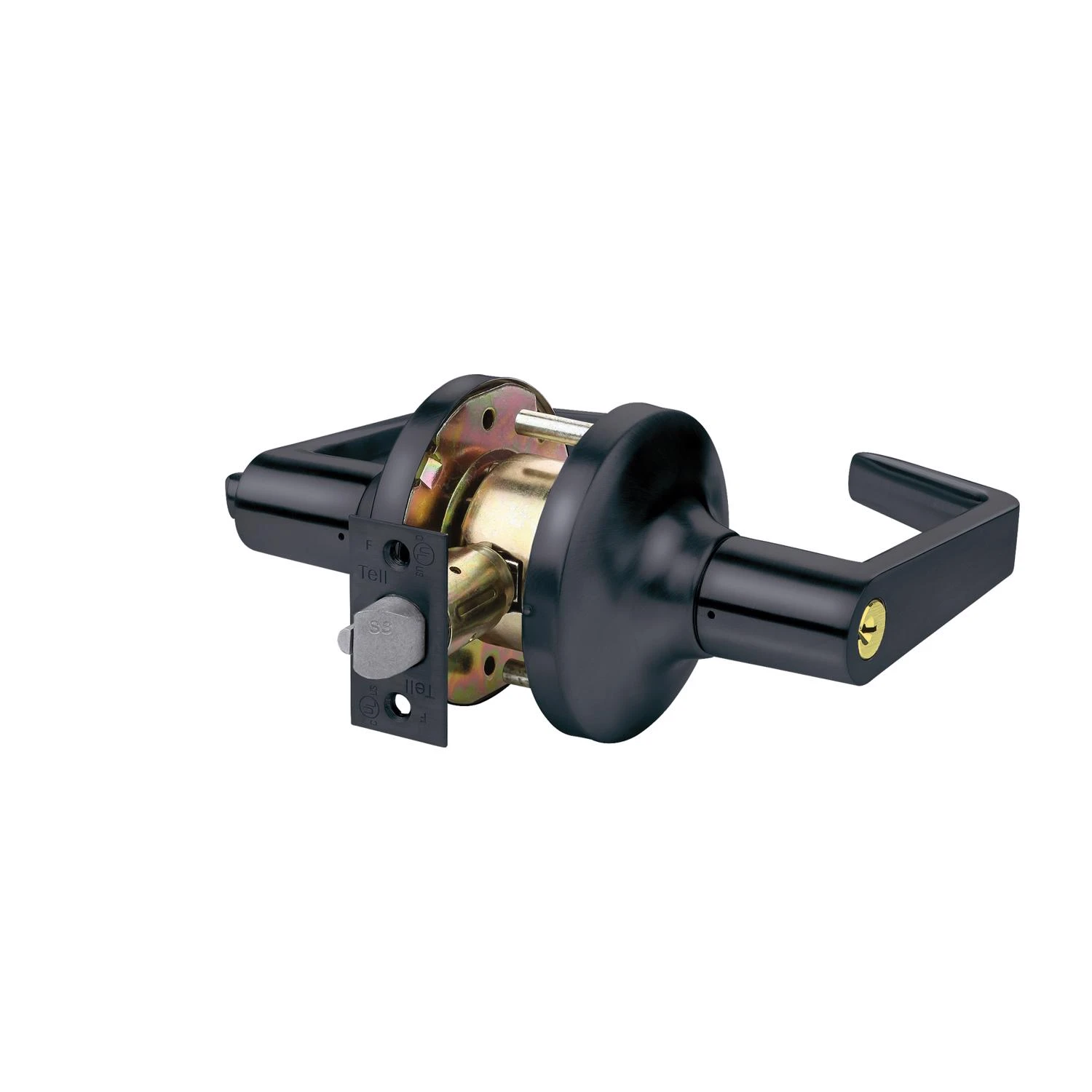 Commercial Grade 2 Matte Black Entry Door Handleset Cl102902