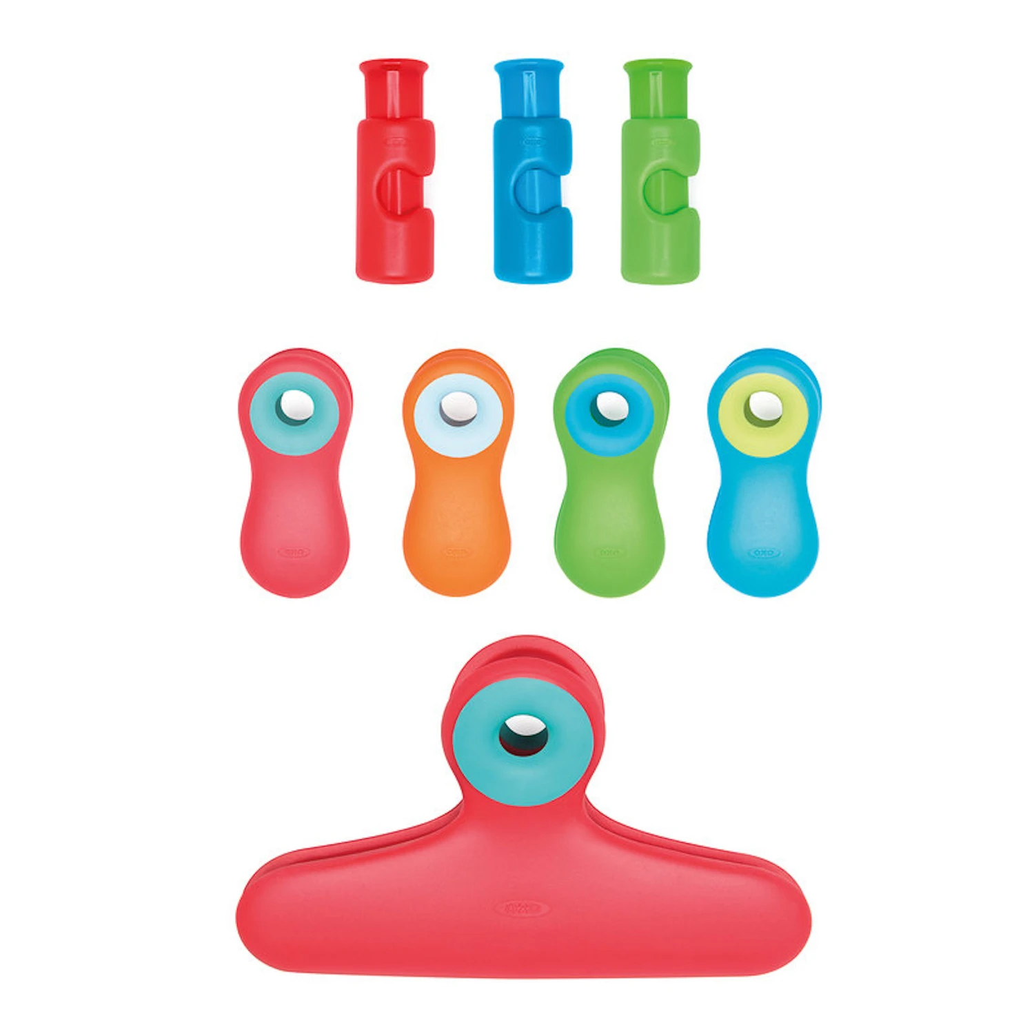 Good Grips 8-piece Clip Set With Assorted Colors And Sizes