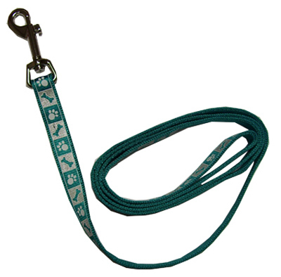 Reflective Dog Leash, Teal, 3/8-inch X 4-feet, Model 46385 B Tpw04