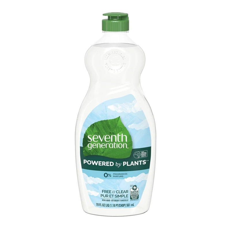 Dish Washing Soap, Fragrance Free, 19 oz. Liquid