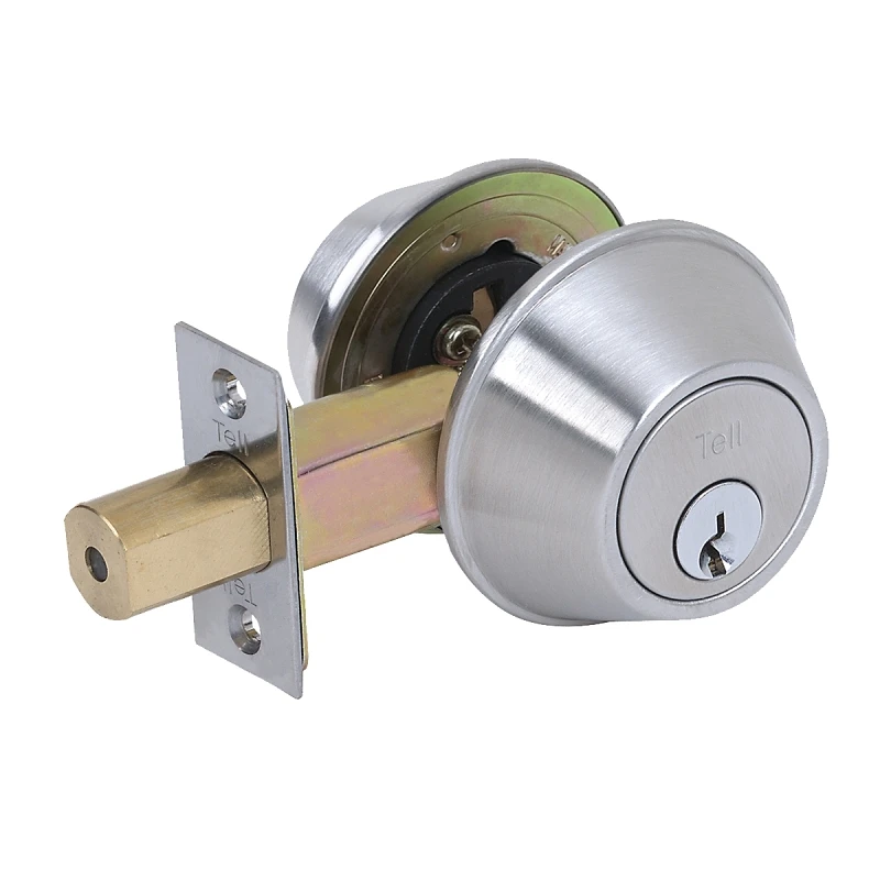 Double Cylinder Deadbolt Lock with Keyed Entry, Satin Nickel Finish