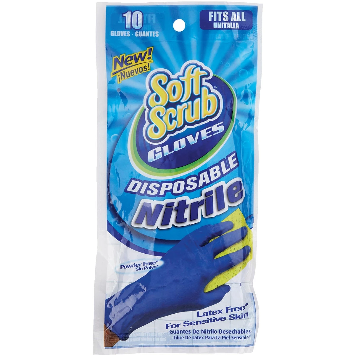 Disposable Nitrile Gloves, Latex & Powder Free, Blue, One Size, 10-Ct.