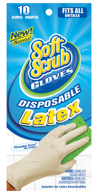 Disposable Latex Gloves, Powder Free, One Size, 10-Ct.