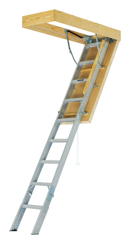 7.58 To 10.25 Feet Aluminum Attic Ladder Type Iaa With 375 Lb Capacity