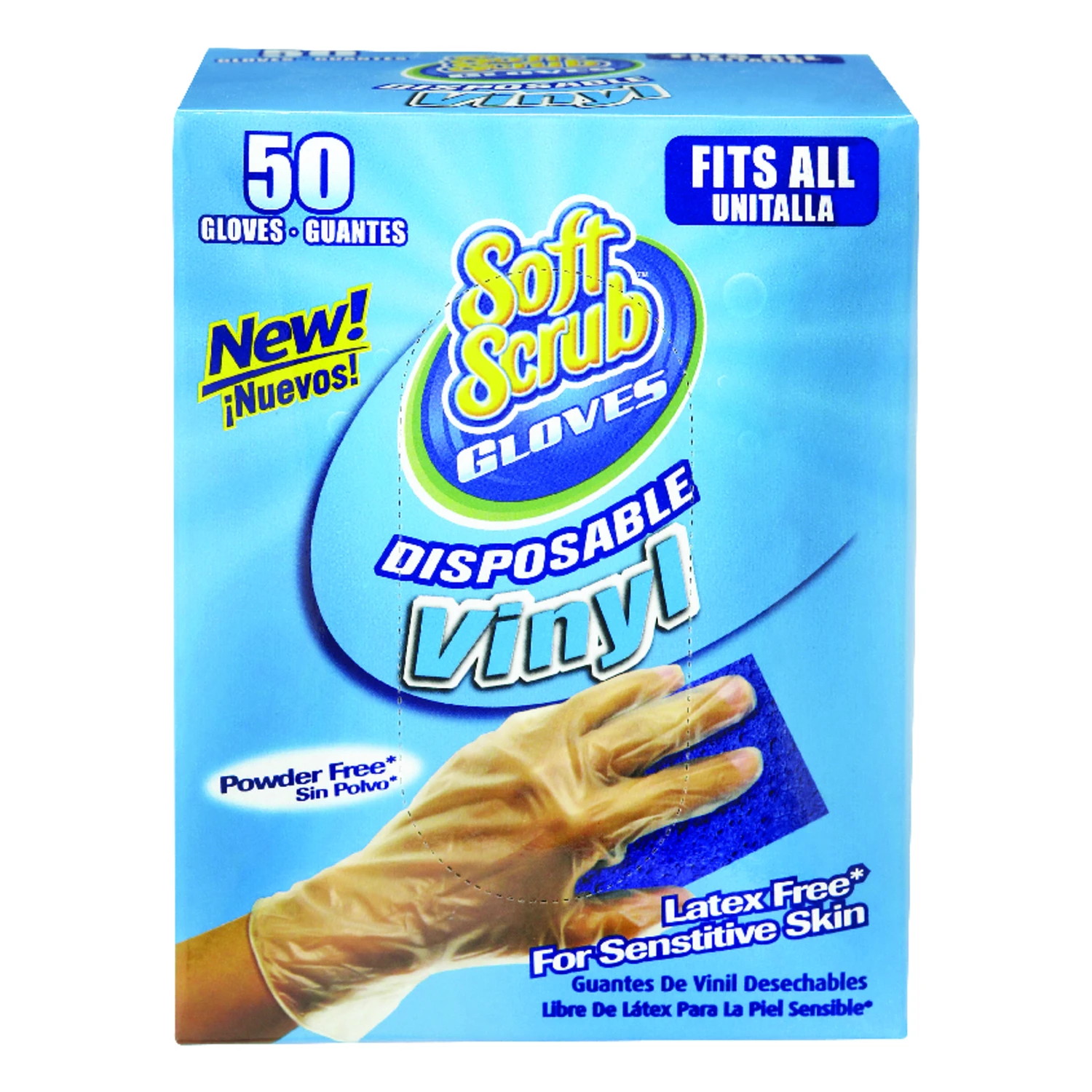 Disposable Vinyl Gloves, Latex & Powder Free, One Size, 50-Ct.