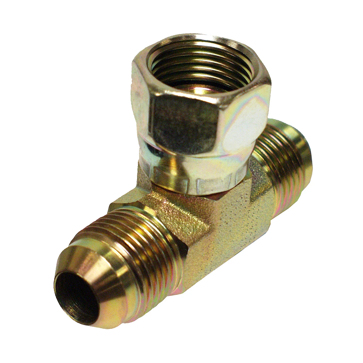 T Fitting Swivel Hydraulic Adapter, 1/2-In. Male JIC x 1/2-In Female JIC