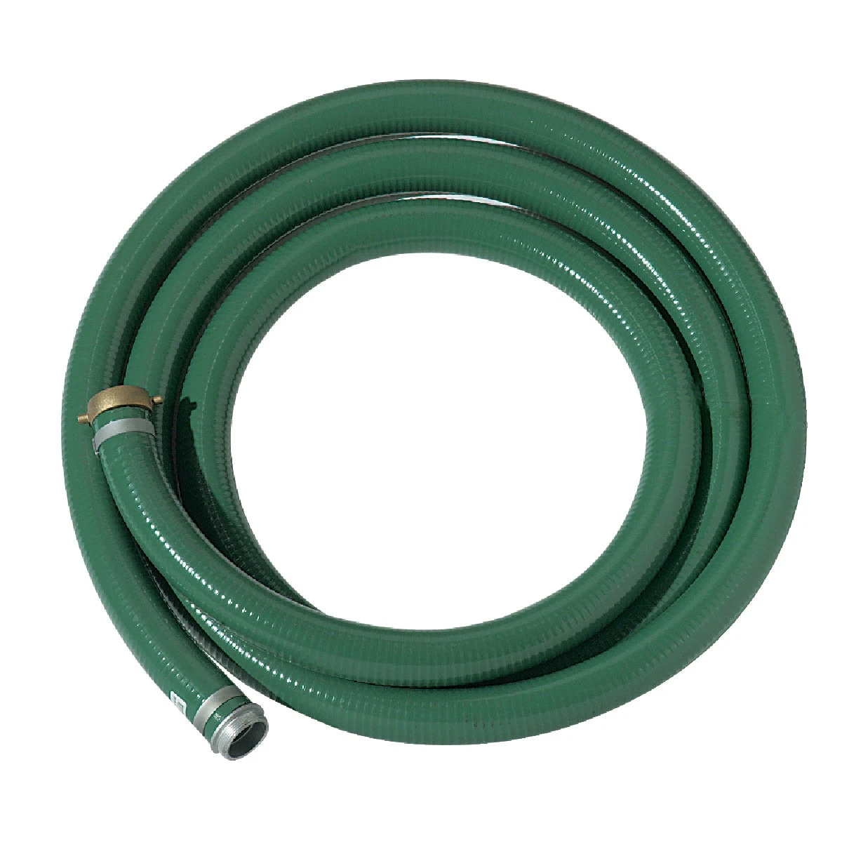 Green PVC Suction Hose, 2 Inch Diameter by 20 Feet Length