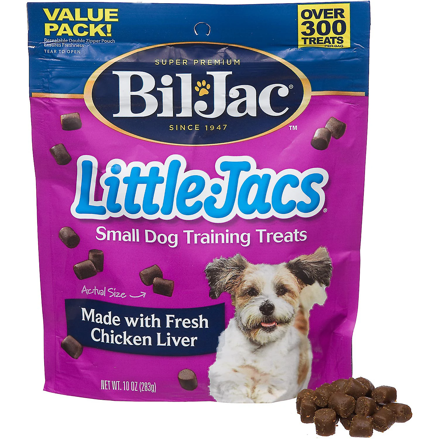 Little-Jacs Small Dog Training Treats with Chicken Liver Flavor, 10 Ounce Bag