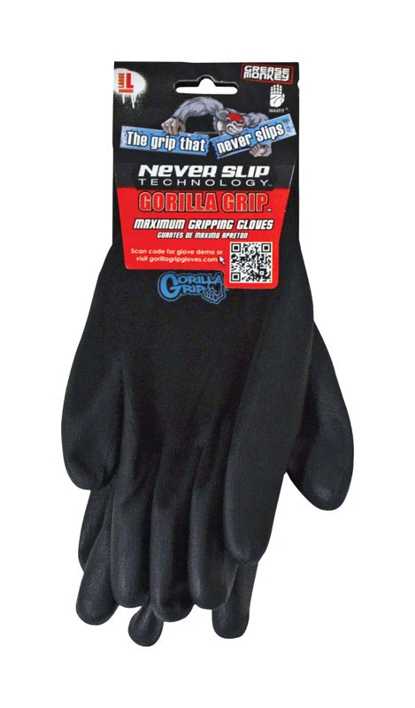 Gorilla Grip Large Glove with Durable Polymer Coating for Enhanced Grip and Protection