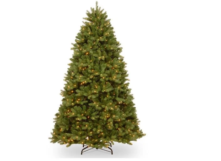 7.5-foot Feel Real Newberry Spruce Hinged Artificial Christmas Tree, Unlit