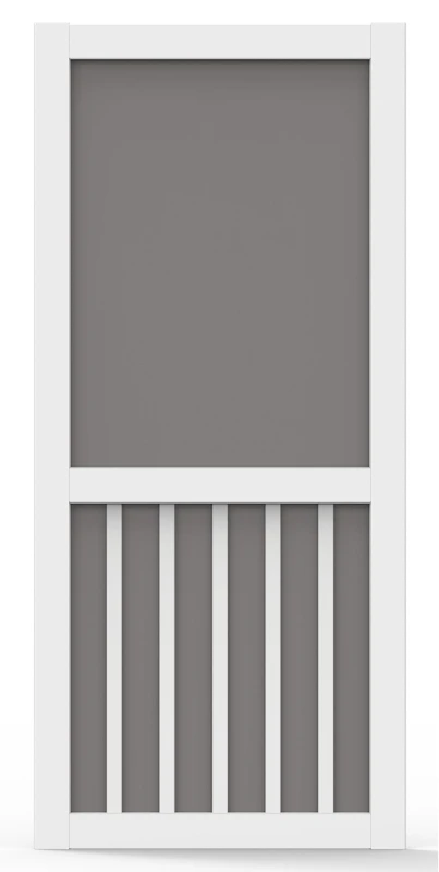 5-bar 36 In. W X 80 In. H White Vinyl Screen Door With Hardware