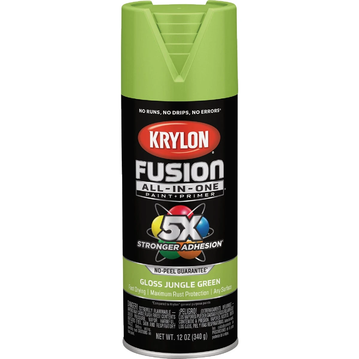 Fusion All-in-one 12 Oz. Gloss Spray Paint, Jungle Green - Paint + Primer