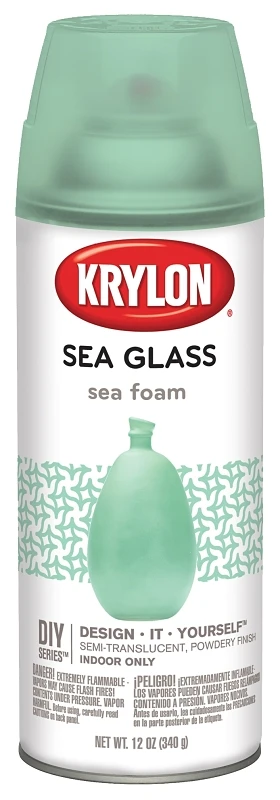 12 Oz. Sea Foam Frosted Sea Glass Finish Spray Paint - Indoor Use