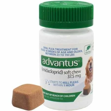 Advantus Soft Chew Flea Treatment for Dogs 23-110-Lbs. 7 Doses