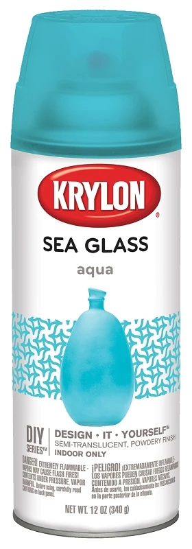 Semi-translucent Aqua Sea Glass Spray Paint 12 Oz - Ideal For Home Decor