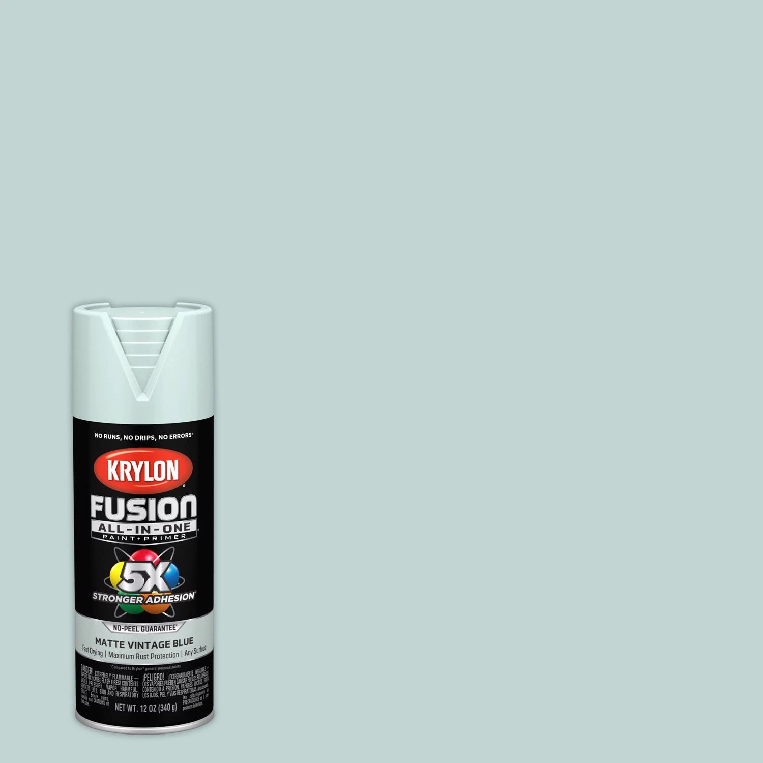 Fusion All-in-one Matte Vintage Blue Paint + Primer Spray Paint 12 Oz