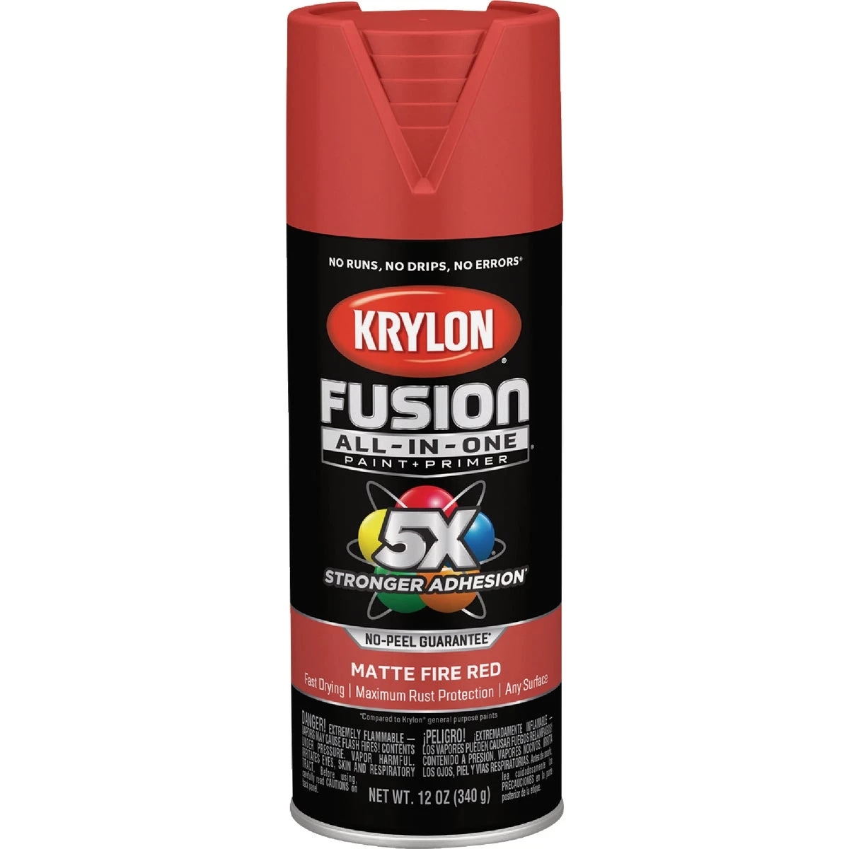 Fusion All-in-one 12 Oz. Matte Spray Paint, Fire Red - Paint + Primer