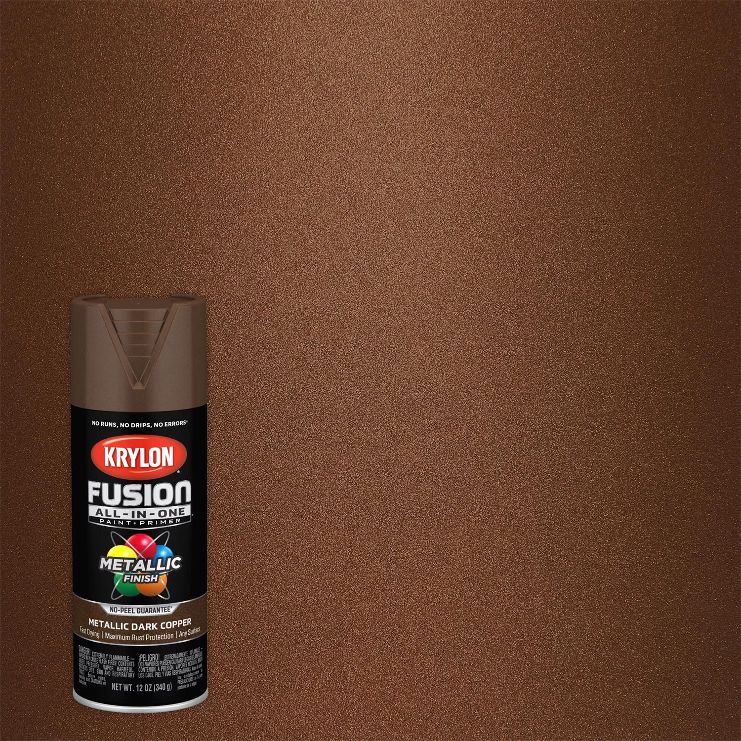 Fusion All-in-one 12 Oz. Metallic Dark Copper Spray Paint And Primer