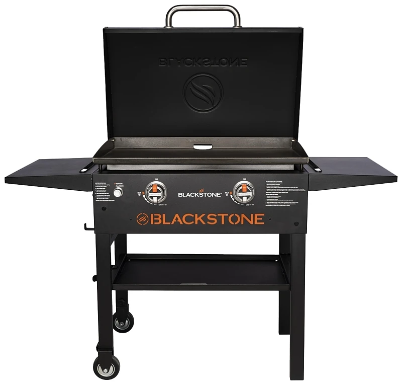 Omnivore Liquid Propane Gas Griddle with Hood, Two Burners, 28 Inch Cooking Surface