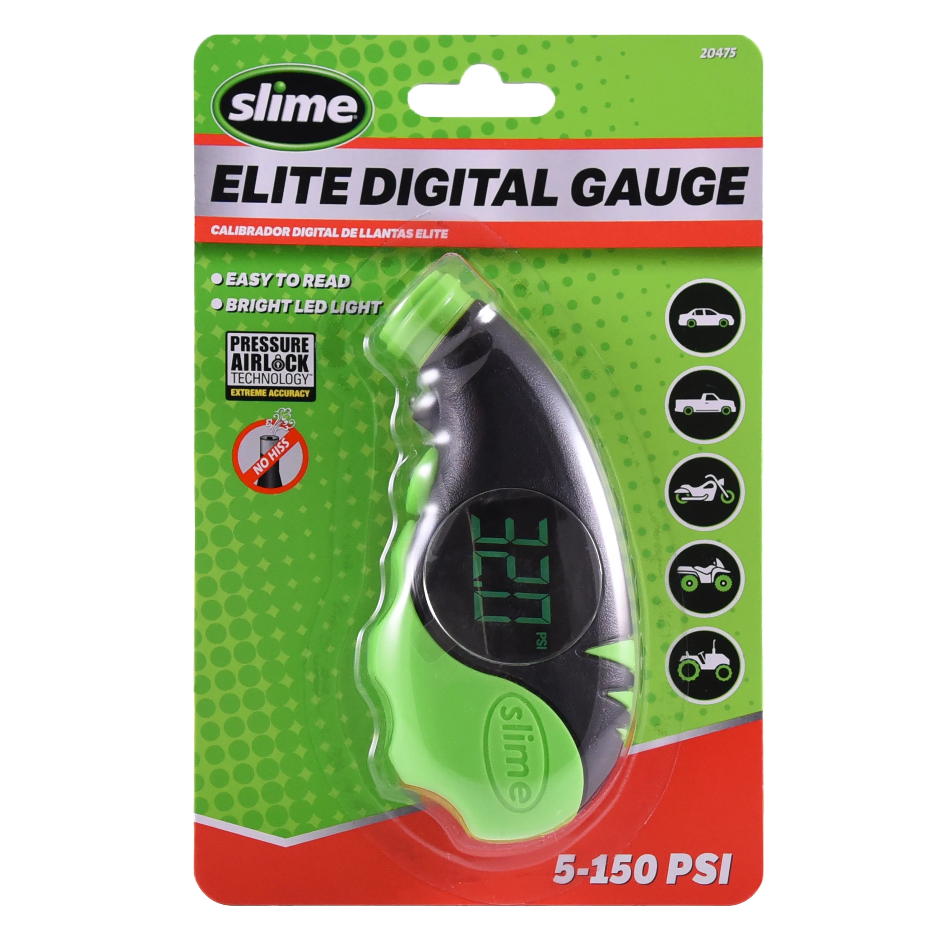 Elite Digital Tire Pressure Gauge 5-150 Psi Model 20475