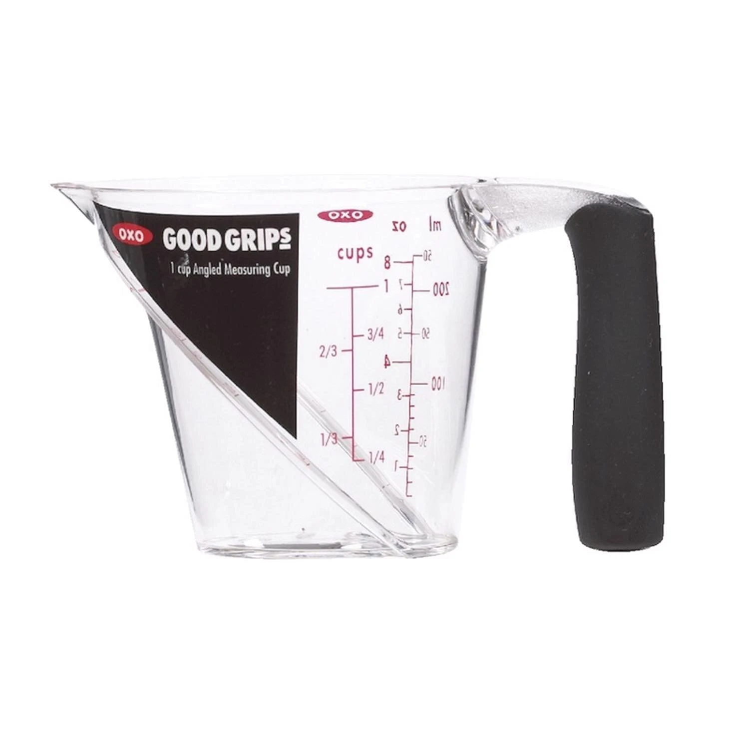 1 Cup Clear Plastic Angled Measuring Cup - Model 70881