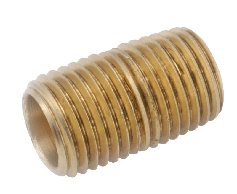Lead Free Yellow Brass Pipe Fitting Nipple, 1/8 Inch by Close End