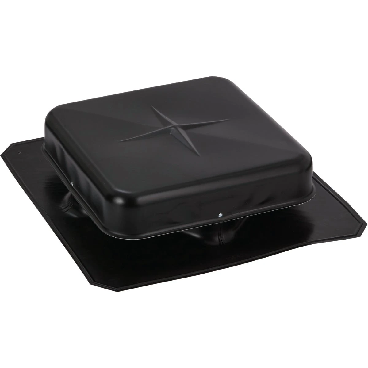50 In. Black Aluminum Square Roof Vent With 8 In. Opening