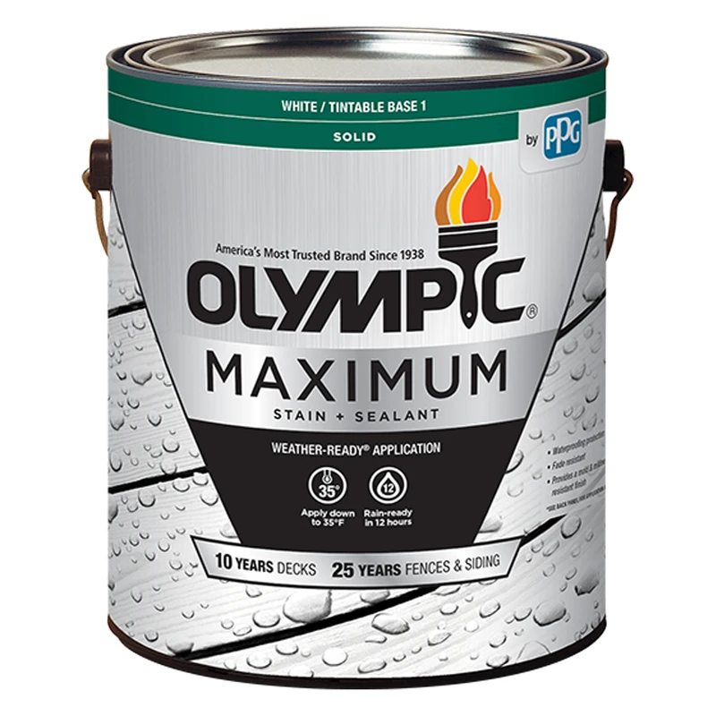 Maximum Solid Tintable White Base 1 Acrylic Latex Stain And Sealant 1 Gallon