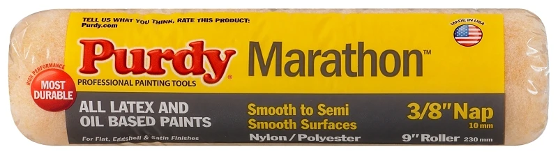 Purdy Marathon Nylon/Polyester 9 in. W X 3/8 in. Paint Roller Cover 1 pk