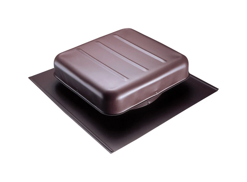50 In. Brown Aluminum Square Roof Vent With 8 In. Opening