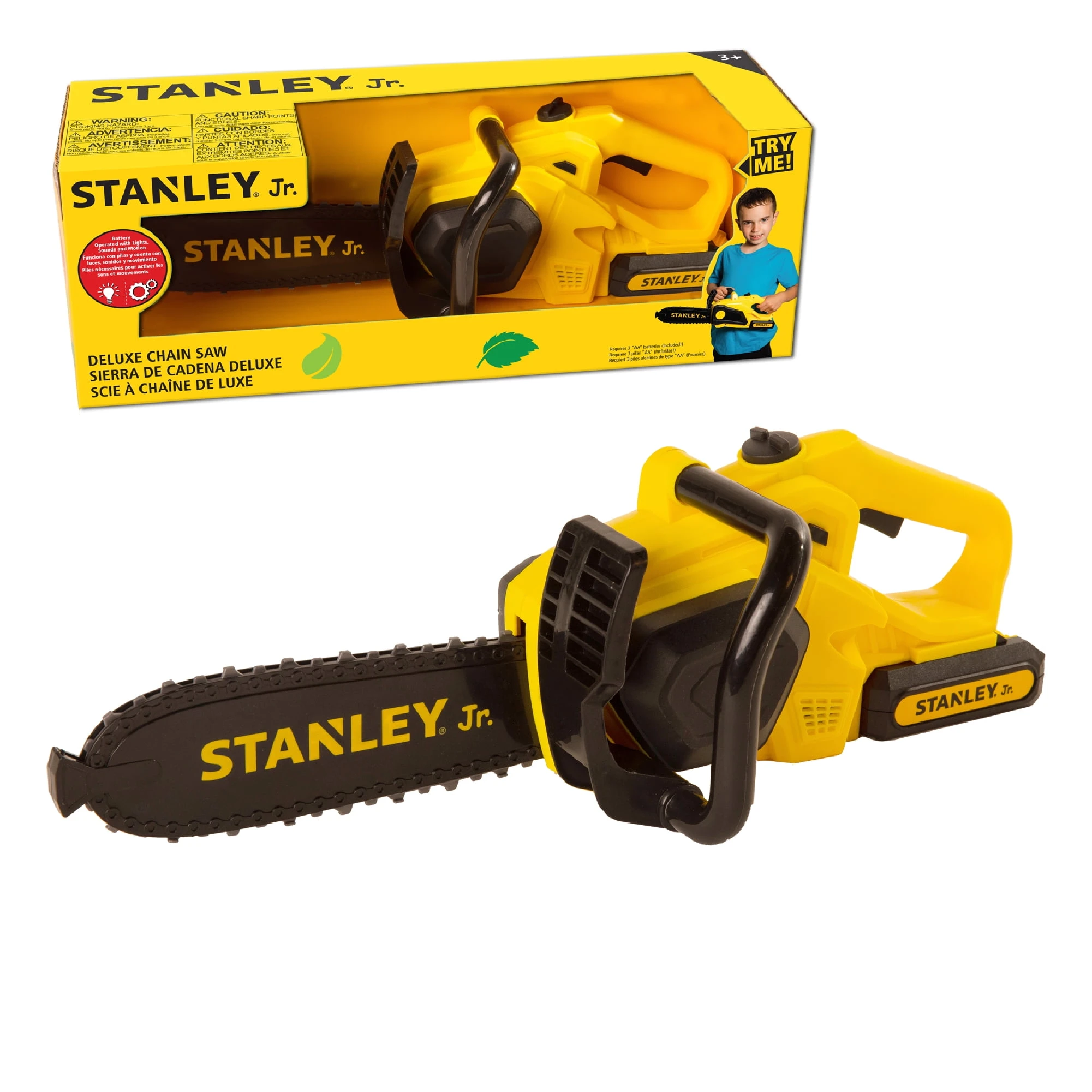 Battery Operated Toy Chain Saw - Black/yellow - Role Play Tool