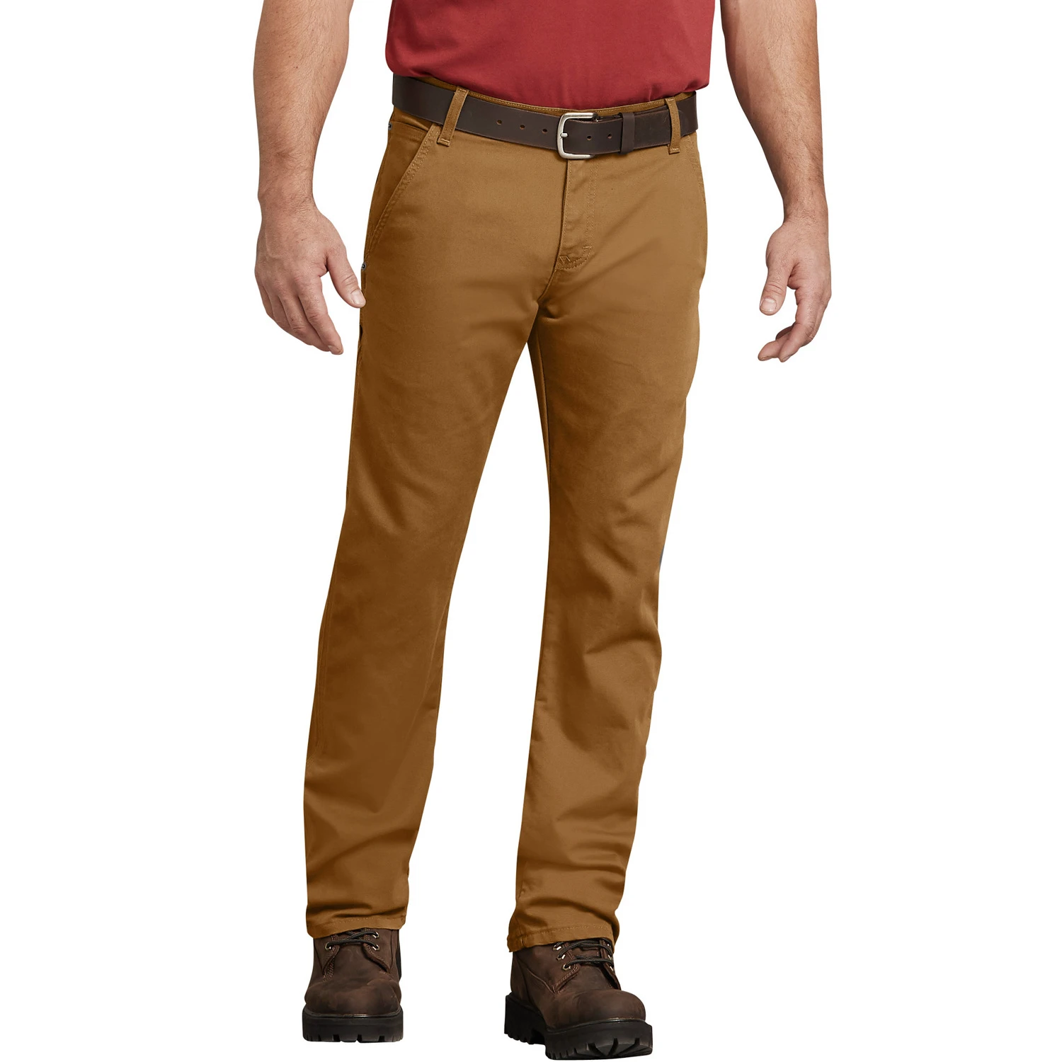 Men's Tough Max Duck Carpenter Pants 30x32 Brown 7 Pocket Flex Regular Fit