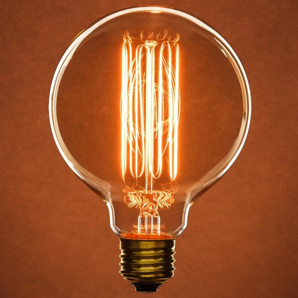 Sunlite 60w 120v Globe G30 Antique Vintage Style Smoke Incandescent Light Bulb