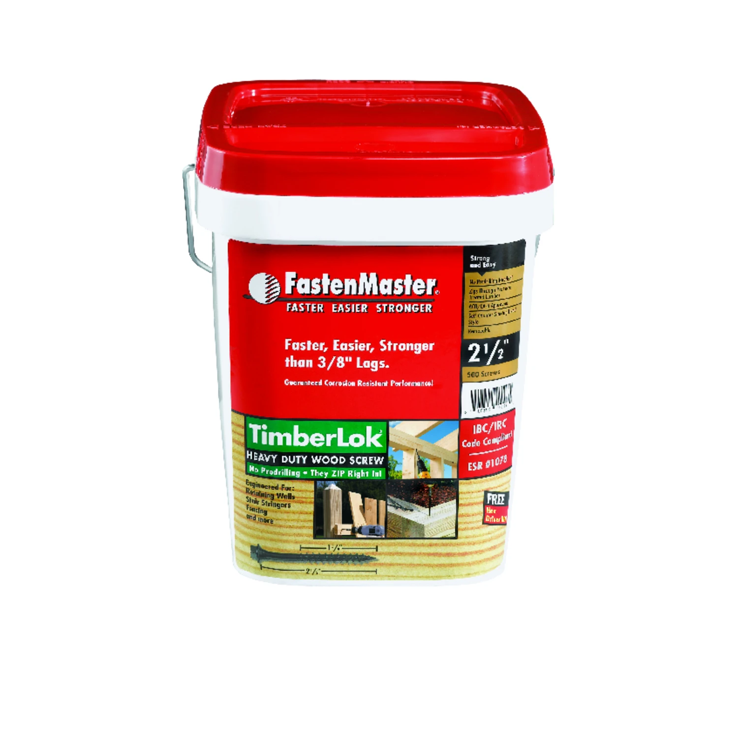 FastenMaster TimberLok No. 10 X 2-1/2 in. L Hex Epoxy Coarse Wood Screws 500 pk