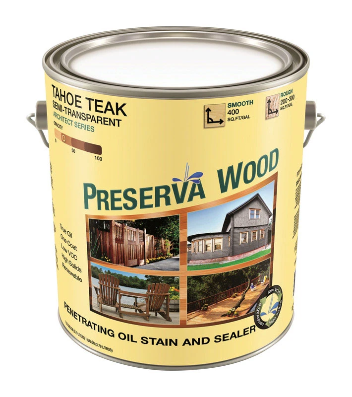 1 gal. Semi-Transparent Oil-Based Tahoe Teak Exterior Wood Stain