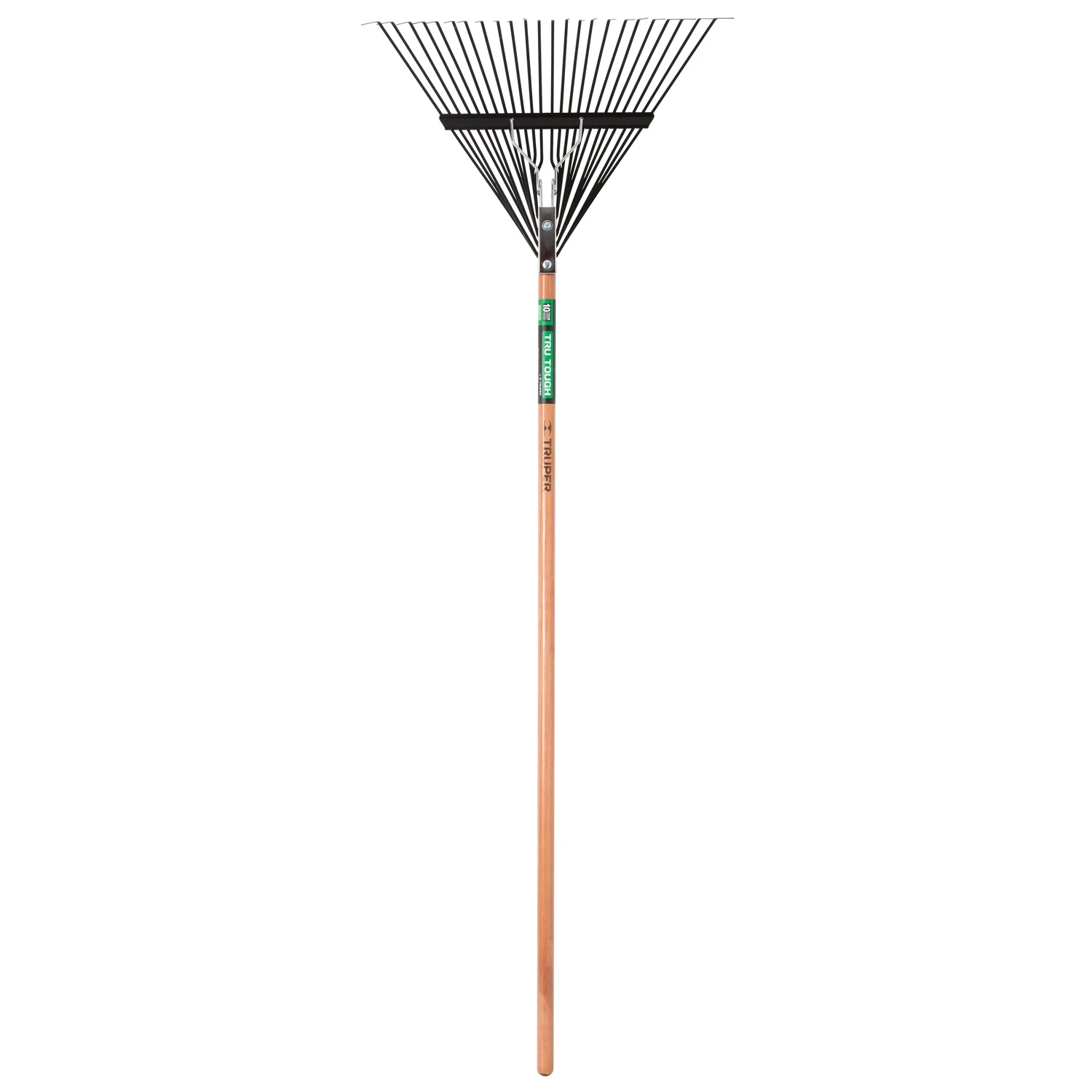 64.5 In. 24 Tine Steel Leaf Rake With Wood Handle